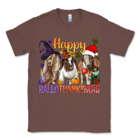 Chestnut Happy Hallothanksmas Goats Classic Tee - BundleAndBundleShop