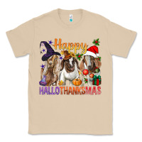 Mushroom Happy Hallothanksmas Goats Classic Tee - BundleAndBundleShop