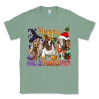 Sage Happy Hallothanksmas Goats Classic Tee - BundleAndBundleShop