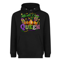 Black mardi gras queen Heavyweight Hoodie - FaDigitalArtStudio