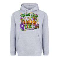 Heather Grey mardi gras queen Heavyweight Hoodie - FaDigitalArtStudio