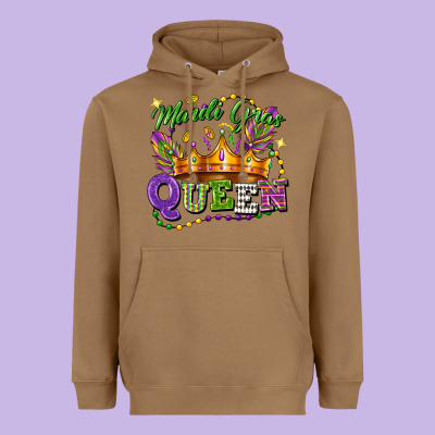 Mardi Gras Queen Heavyweight Hoodie Designed By Fadigitalartstudio