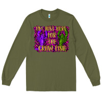 Army Green mardi gras i'm just here for the craw fish with lobster Long Sleeve Tee - RanaPortraitStore