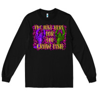 Black mardi gras i'm just here for the craw fish with lobster Long Sleeve Tee - RanaPortraitStore