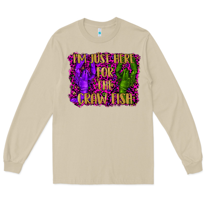 Mardi Gras I'm Just Here For The Craw Fish With Lobster Long Sleeve Tee by RanaPortraitStore | Teevron
