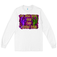 White mardi gras i'm just here for the craw fish with lobster Long Sleeve Tee - RanaPortraitStore