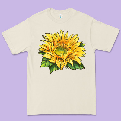 Starburst Greenburst Sunflower Premium Tee Designed By Lillyallendesigns