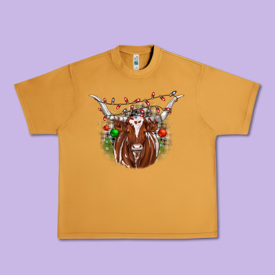 Christmas  Texas Longhorn Urban Heavy Tee Designed By Jahusdesignshop