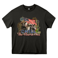 Asphalt chill the fourth out cows 4th july america Heavy Core Tee - NancyCooperArtShop
