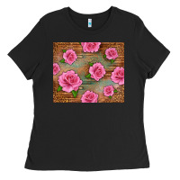 Western Pink Roses Ladies Tee | Teevron