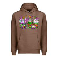 Chestnut mardi gras gnomes coffee cups Premium Hoodie - OliviaCreatesArt