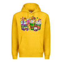 Lemon mardi gras gnomes coffee cups Premium Hoodie - OliviaCreatesArt