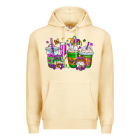 Pina Colada mardi gras gnomes coffee cups Premium Hoodie - OliviaCreatesArt