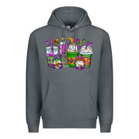 Rock mardi gras gnomes coffee cups Premium Hoodie - OliviaCreatesArt