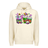 Sandshell mardi gras gnomes coffee cups Premium Hoodie - OliviaCreatesArt