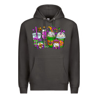 Smoke mardi gras gnomes coffee cups Premium Hoodie - OliviaCreatesArt