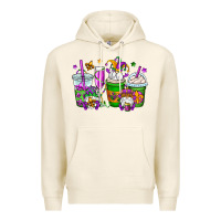 Tofu mardi gras gnomes coffee cups Premium Hoodie - OliviaCreatesArt