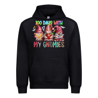 Black 100 days with my gnomies Urban Hoodie - RacoonDesign