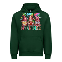 Forest Green 100 days with my gnomies Urban Hoodie - RacoonDesign
