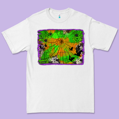 Leopard Cowhide Halloween Background Premium Tee Designed By Jasminsmagicworld