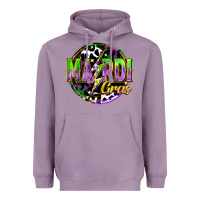 Lavender mardi gras lightning Heavyweight Hoodie - FaDigitalArtStudio
