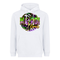 White mardi gras lightning Heavyweight Hoodie - FaDigitalArtStudio