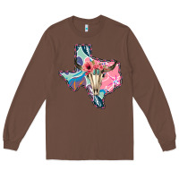 Chestnut Texas Boho Bull Skull Long Sleeve Tee - Bettercallsaul