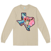 Mushroom Texas Boho Bull Skull Long Sleeve Tee - Bettercallsaul