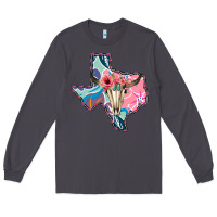 Smoke Texas Boho Bull Skull Long Sleeve Tee - Bettercallsaul