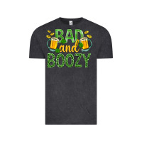 Vintage Black Bad And Boozy St. Patricks Vintage Tee - BundleAndBundleShop