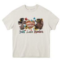 Cream faith love freedom usa Heavy Core Tee - NancyCooperArtShop