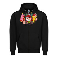 Black joy snowman Zipper Hoodie - CowGirlArtShop