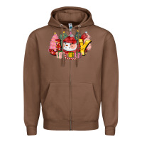 Chestnut joy snowman Zipper Hoodie - CowGirlArtShop