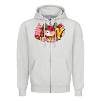Dove Grey joy snowman Zipper Hoodie - CowGirlArtShop