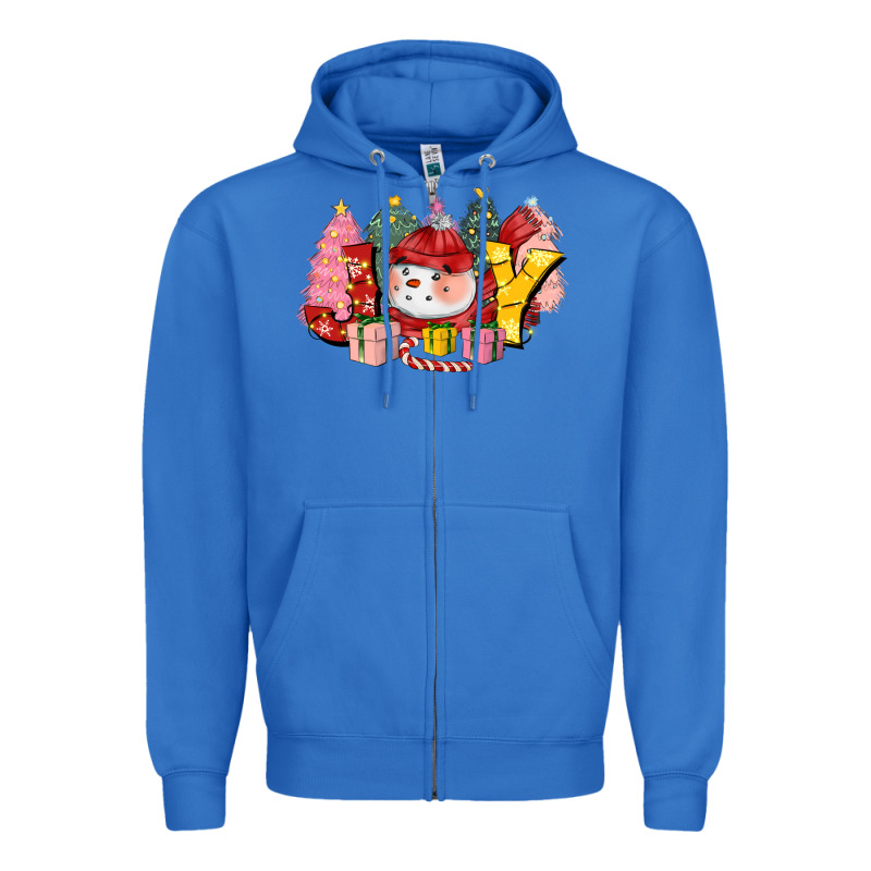 Joy Snowman Zipper Hoodie by CowGirlArtShop | Teevron