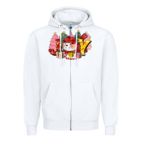 White joy snowman Zipper Hoodie - CowGirlArtShop