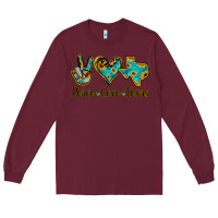 Burgundy Peace Love Texas Long Sleeve Tee - Bettercallsaul