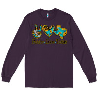 Plum Peace Love Texas Long Sleeve Tee - Bettercallsaul