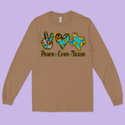 Peace Love Texas Long Sleeve Tee Designed By Bettercallsaul