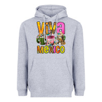 Heather Grey viva mexico mexican coffee cups Heavyweight Hoodie - FaDigitalArtStudio