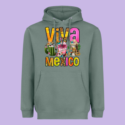 Viva Mexico Mexican Coffee Cups Heavyweight Hoodie Designed By Fadigitalartstudio
