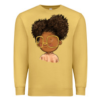 Antique Gold black girl Premium Sweatshirt - FaDigitalArtStudio