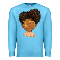 Ocean Blue black girl Premium Sweatshirt - FaDigitalArtStudio