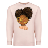 Pale Pink black girl Premium Sweatshirt - FaDigitalArtStudio
