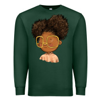 Sports Green black girl Premium Sweatshirt - FaDigitalArtStudio