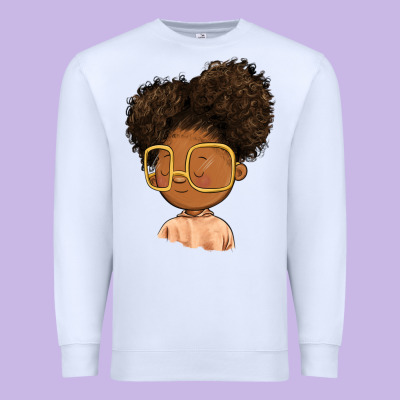 Black Girl Premium Sweatshirt Designed By Fadigitalartstudio