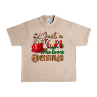 French Oak just a girl who loves christmas Urban Heavy Tee - BundleAndBundleShop
