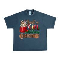 Midnight Navy just a girl who loves christmas Urban Heavy Tee - BundleAndBundleShop