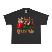 Pigment Black just a girl who loves christmas Urban Heavy Tee - BundleAndBundleShop