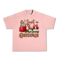 Salmon just a girl who loves christmas Urban Heavy Tee - BundleAndBundleShop